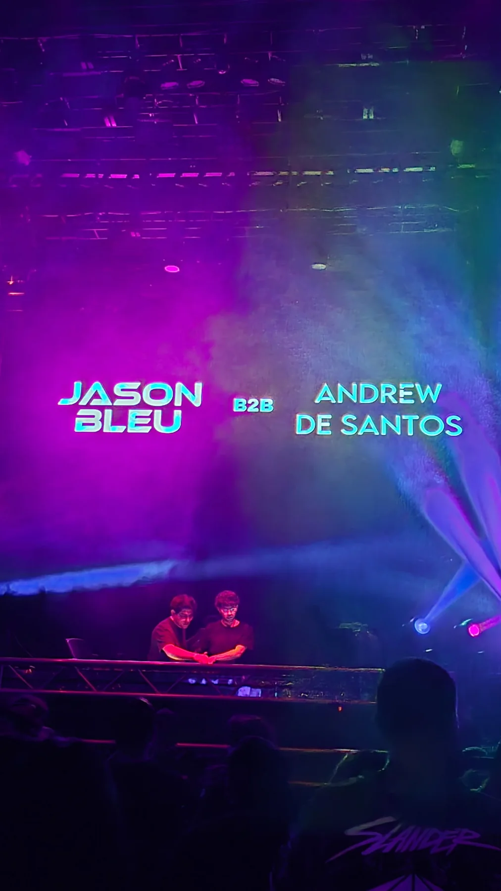 Jason Bleu B2B Andrew De Santos displayed at Avalon Hollywood